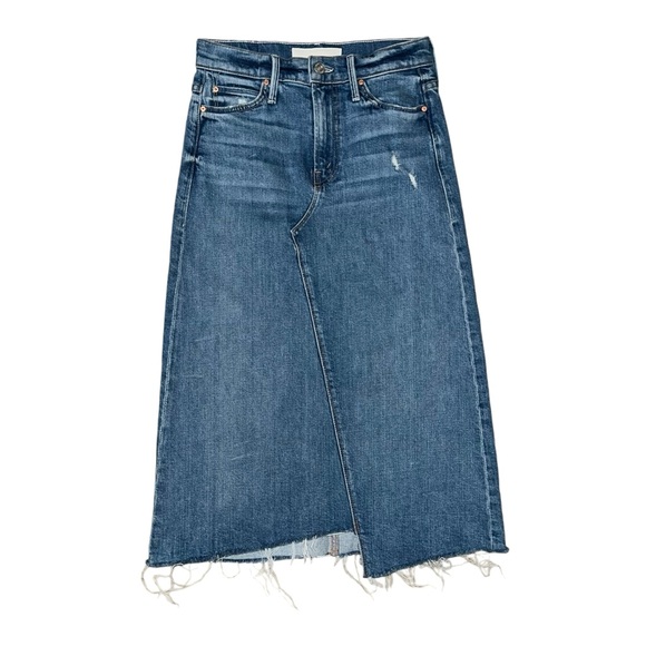 Mother The straight a step midi fray skirt - Picture 8 of 16